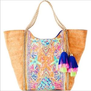 Lilly Pulitzer under the sea printer cork tote